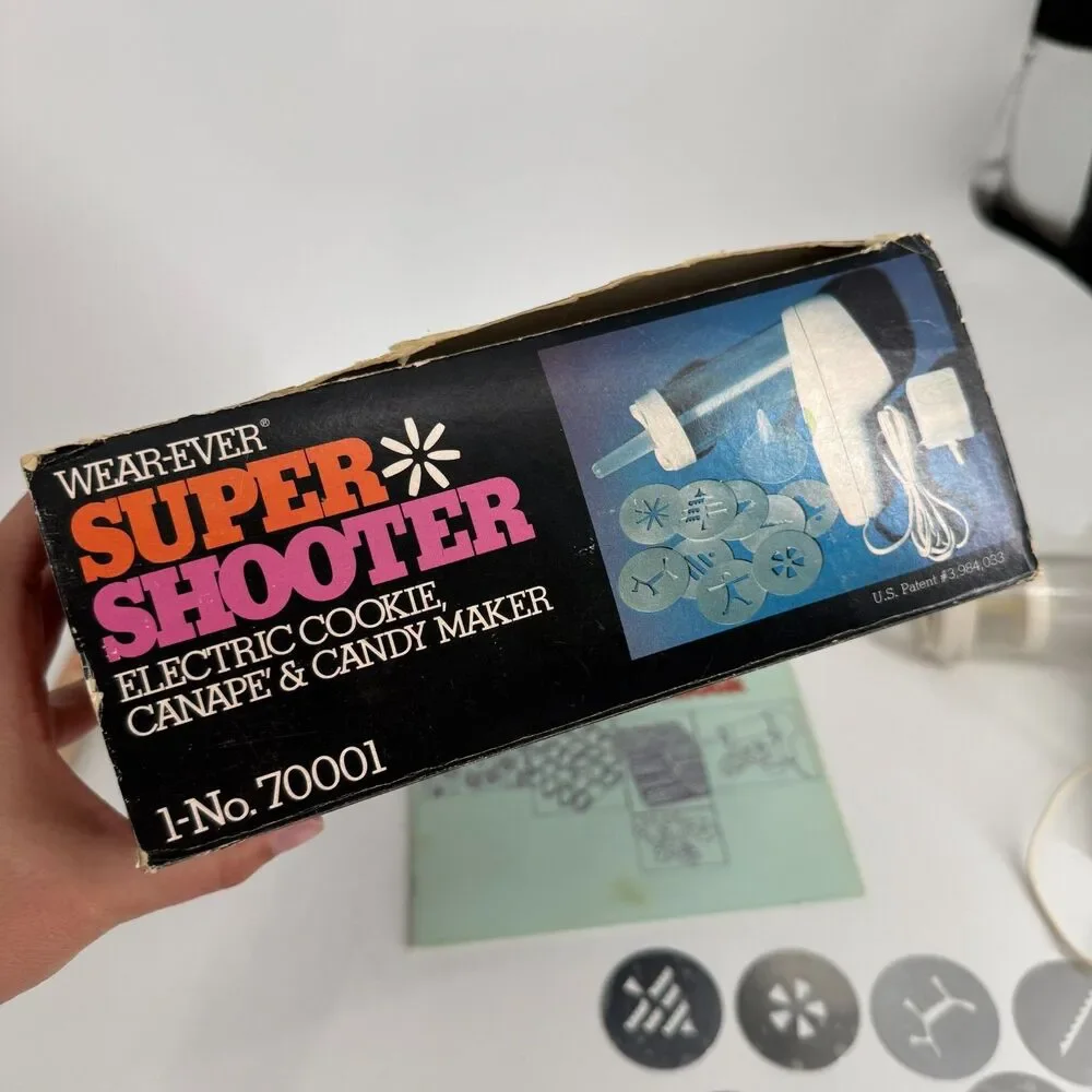 Wear Ever Super Shooter Electric Cookie Canape Candy Maker 70001 Complete